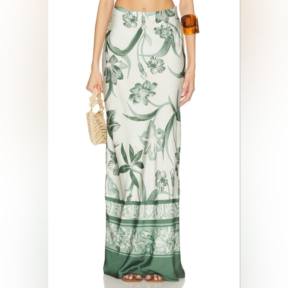 Brand New Rococo Sand Maxi Skirt In Green Sage. Smoke & Pet Free Home